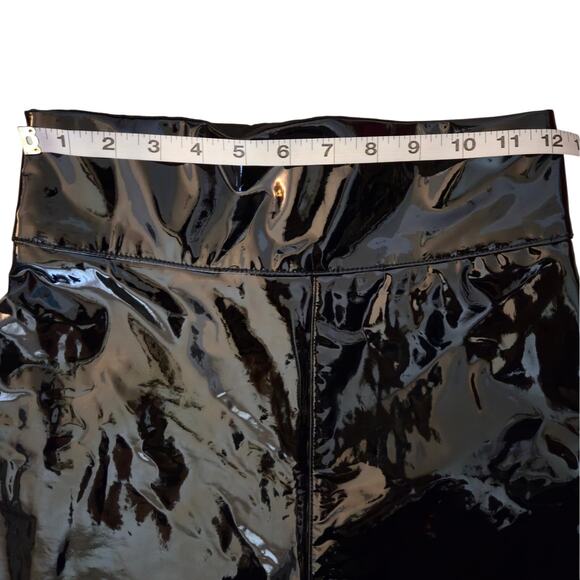 House of CB Harmony Black Patent High Waisted Pant S Bare Back Stretch Vinyl - Picture 6 of 11